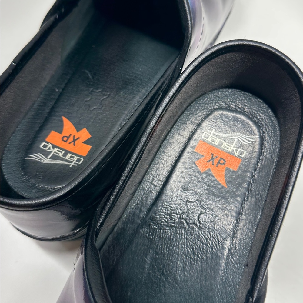 Dansko Clogs Professional XP Patent Leather Marble Blue Black Size EU 41 US 11 - Picture 6 of 11